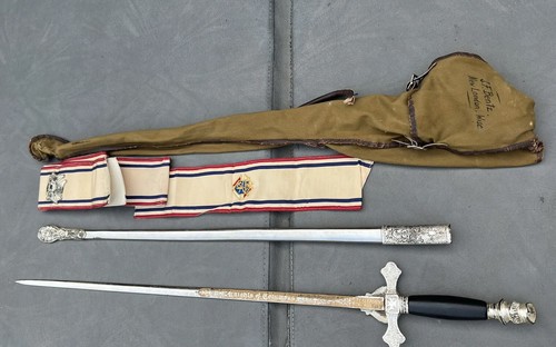 Vintage Knights of Columbus Ceremonial Sword and Scabbard