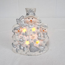 Cornerstone Creations Porcelain Snowman Tealight 5"  EUC
