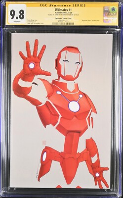 The Ultimates #1 CGC SS 9.8 SIGNED John Tyler Christopher Negative Space Virgin