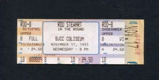 Rod Stewart 1993 Unused Concert Ticket, Birmingham, AL, A Night To Remember Tour