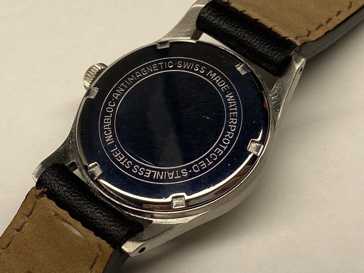 vintage chase incabloc antimagnetic waterproof swiss made  display picture 3