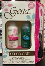 Gena Pedicure Kit - Pedi Scrub & Pedi Soft 2oz +Free Pedi Foot Sander/File