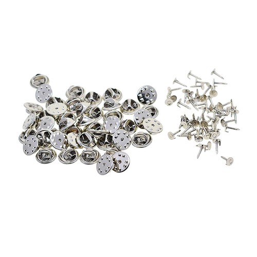 50 Sets Badge Tie Tacks Back Pins Clutch Back Lapel Pin for Jewelry