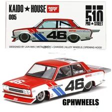 KAIDO HOUSE MINI GT 1971 DATSUN 510 COLLECTIBLE IMPORT RACE CAR -RWB #G005, MIB