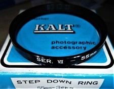 Kalt 55mm adapter ring for Series 7 threaded filters or accessories. USA