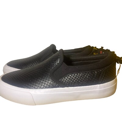 Airwalk Women's Twin Gore Slip-On Sneakers Casual Shoes Black Size