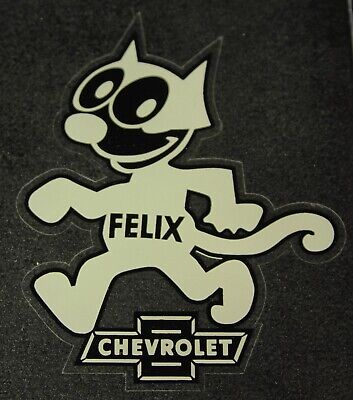 Felix the Cat Chevrolet Chevy Original style black decal n/ nos GM classic