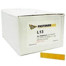 1" LEG x 1/4" CROWN 18GA GALV L13 STAPLES 40,000ct | L13C8