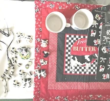 Cow Collectibles Lot of 44 Pieces Jewelry Making Crafting 2 Cups Button Covers
