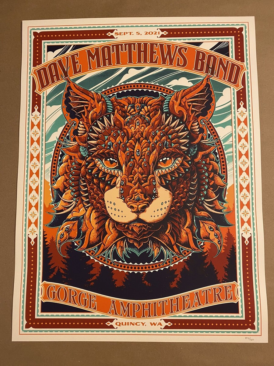 Dave Matthews Band Poster Gorge 9/5/21 N3 *Ben Kwok, Sold
