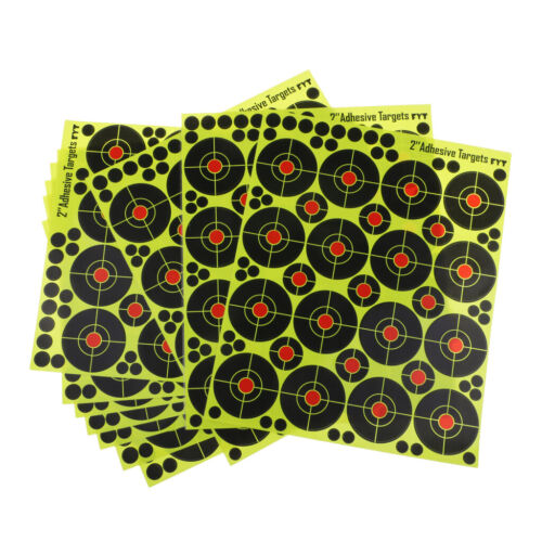 SET OF 160 ADHESIVE   2" REACTIVE SPLATTER PAPER TARGET STICKERS - Picture 1 of 10