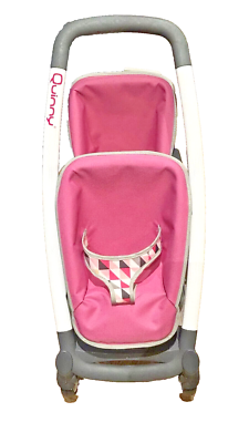 QUINNY TWIN dolls Pram Buggy Pink White Smoby COLLECTION Only