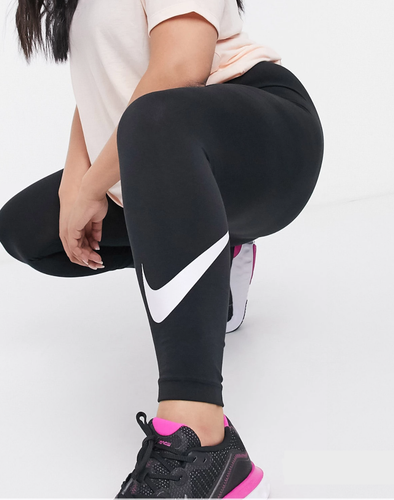 NIKE Plus High Waist Club Swoosh Logo 