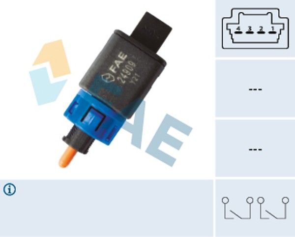 FAE Bremslichtschalter 24909 FüR Renault Megane 3 DZ0 BZ0 KZ0 ScÉNic JZ0 CC EZ0-image