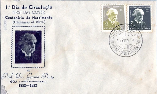Portuguese India 1954 Dr. Gama Pinto  FDC