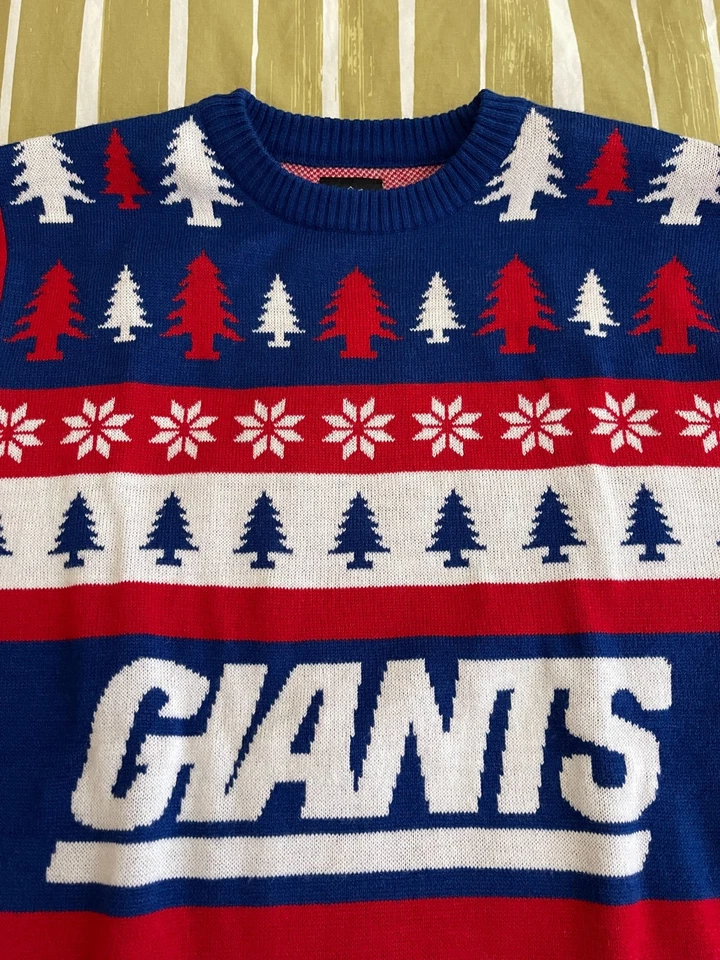 Мужской уродливый рождественский свитер NY Giants — командная одежда NFL большой акрил - Изображение 4 из 4