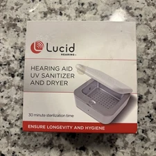 Lucid Hearing Hearing Aid UV Sanitizer And Dryer 30Minute Sterilization open box