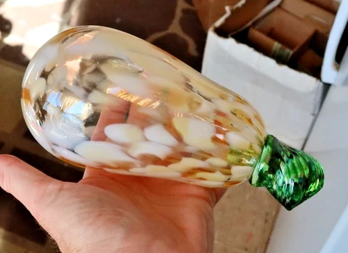 RARE Vintage Art Glass 7.5" Murano Gourd Vegetable Fruit Figurine Collectible NR