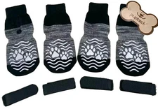 PUPTECK Anti Slip Dog Socks with Two Sided Grip Support for Superior Traction 