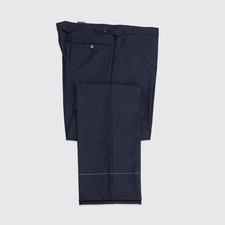 Ralph Lauren Purple Label Dress Pants Size 40 Men Dark Navy Wool Made in Italy