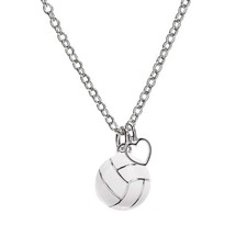 Heart Sports Necklace for Women - Baseball, Basketball, Lacrosse, Soccer, Softba