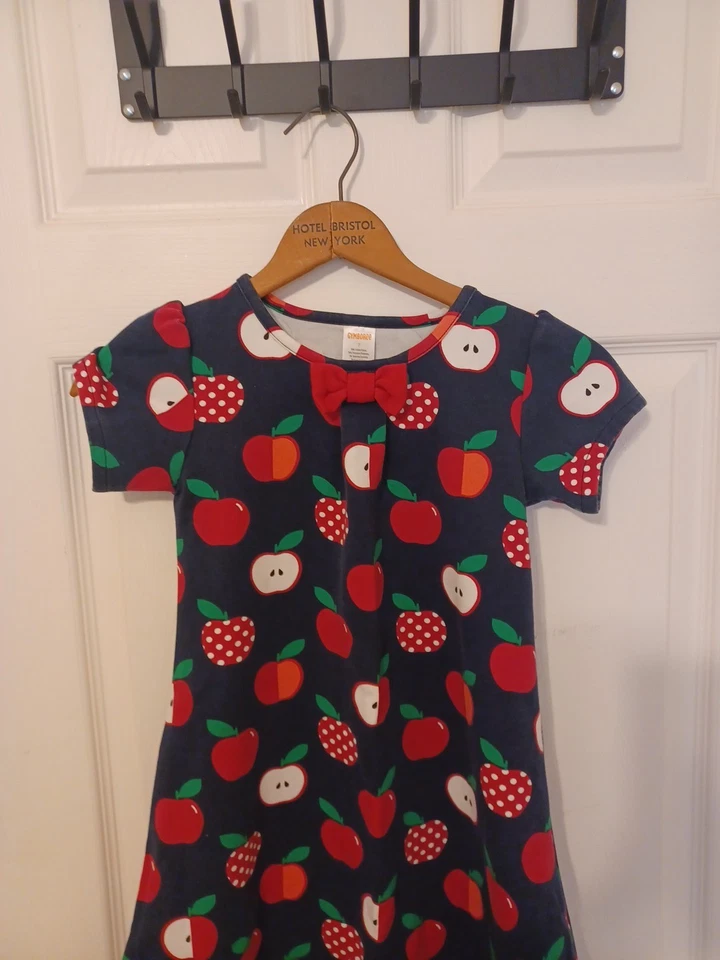 Vestido Gymboree Niñas Apple Ponte Cabeza de Clase Azul Talla 7 Otoño  Foto 4 de 4