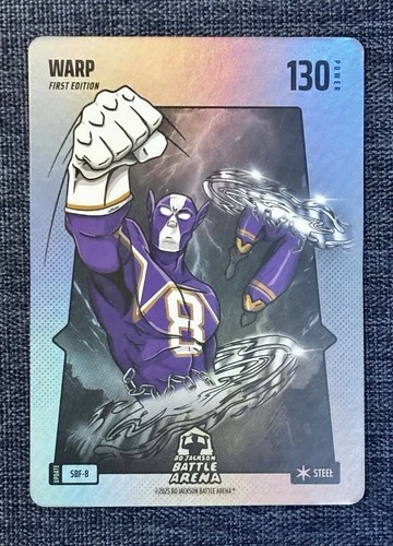 2025 Bo Jackson Battle Arena Lamar Jackson ‘WARP’ Silver Battlefoil #SBF-8