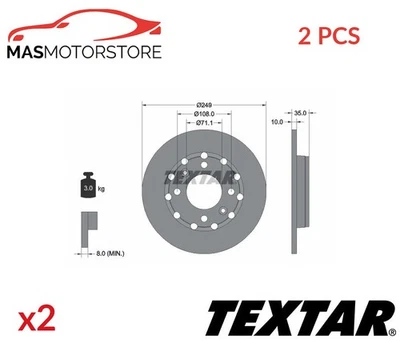 BREMSSCHEIBEN SATZ PAAR HINTEN TEXTAR 92325803 2PCS A FÜR CITROËN C4 III - Bild 1 von 4