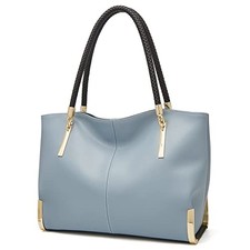  Large Capacity Tote Handbags for Women, Women's Top-handle Light Blue-matte