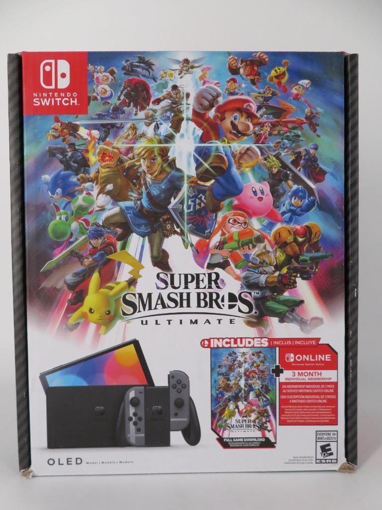 Nintendo Switch (OLED Model) Super Smash Bros. Bundle 64GB Console