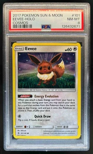 2017 Pokemon SM Eevee Promos Holo #101/149 PSA 8