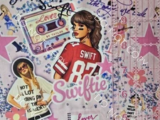 Custom 100% Cotton Woven Fabric Taylor Swift Singer Swiftie Collage 1/4 Yard
