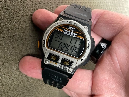 Timex Ironman triathlon  vintage lcd watch from 1990s new batt works perfectly!