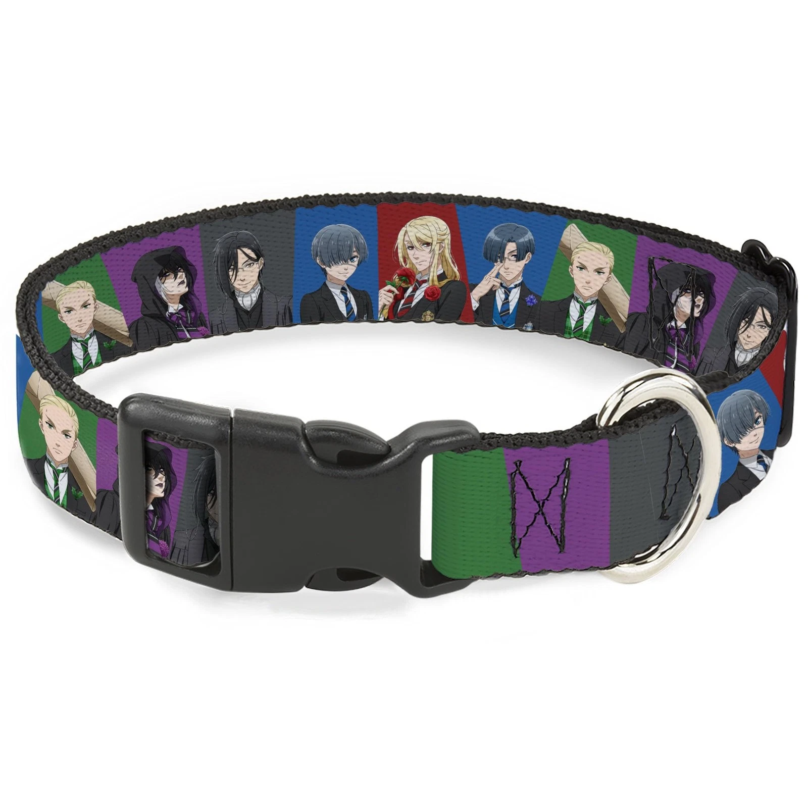 Crunchyroll Pet Collar, Dog Collar Plastic Buckle, Black Butle (Importación USA)