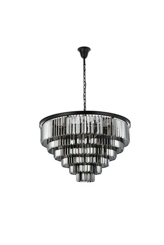 Elegant Lighting 1231D44-SS/RC Sydney 33 Light 44"W Crystal - Black - Picture 11 of 12