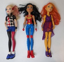 Lot of 3 DC Super Hero Girls Dolls Wonder Wom...