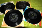 BUNDLE X 4 BEATLES SINGLES - 1960's pop/beat vinyl records - good