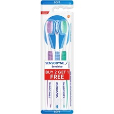 Sensodyne Sensitive Toothbrush 2 1 Pack 3 Count Pack of 1 , Assorted