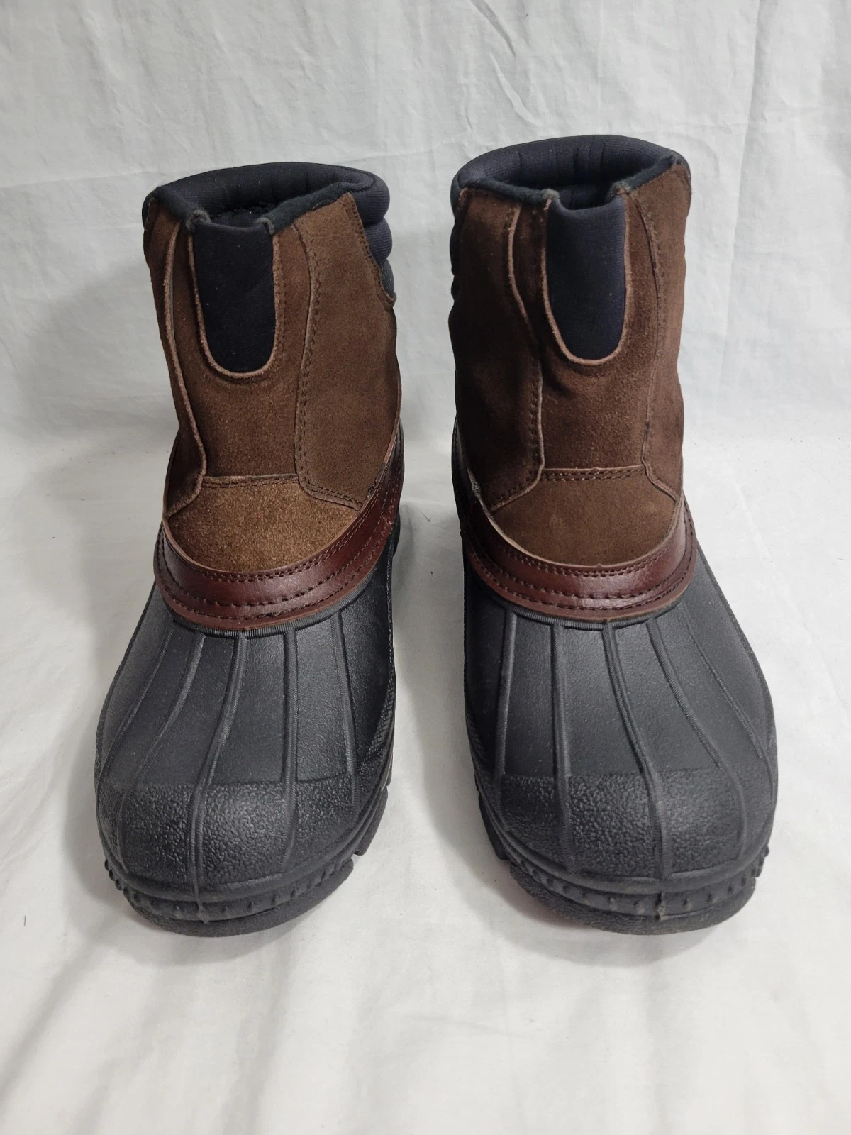 Northside Men's Albany Thermolite brown winter boots with a black rubber shell.