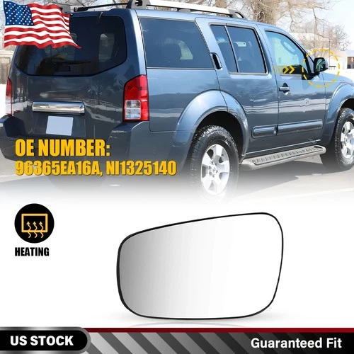 Passenger Side Mirror Glass For 2005-2012 Nissan Pathfinder NI1325140 96365EA16A