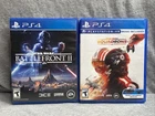 Star Wars Battlefront II & Star Wars Squadrons PS4- Good Condition- Free Ship