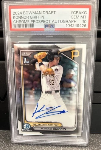 2024 Topps Bowman Draft Chrome Konnor Griffin Auto PSA 10 #CPA-KG