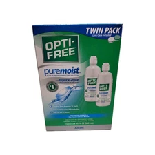 Opti-Free Puremoist Multi-Purpose Disinfecting Solution W/ Hydraglyde Twin Pack