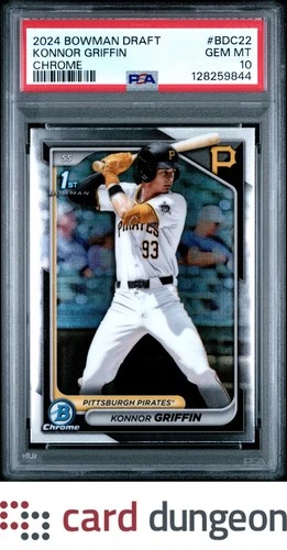 Konnor Griffin 2024 Bowman Draft #BDC22 Chrome - 128259844 PSA 10