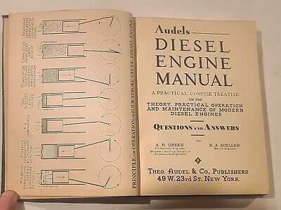 Rare First Edition 1936 Audels Vintage Diesel Engine Manual