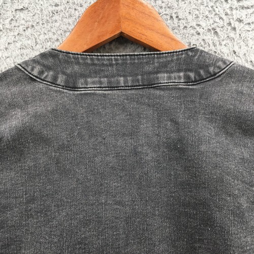 Kut From The Kloth Denim Jacket Womens Small Black Long Sleeve Chest Pockets - Picture 12 of 19
