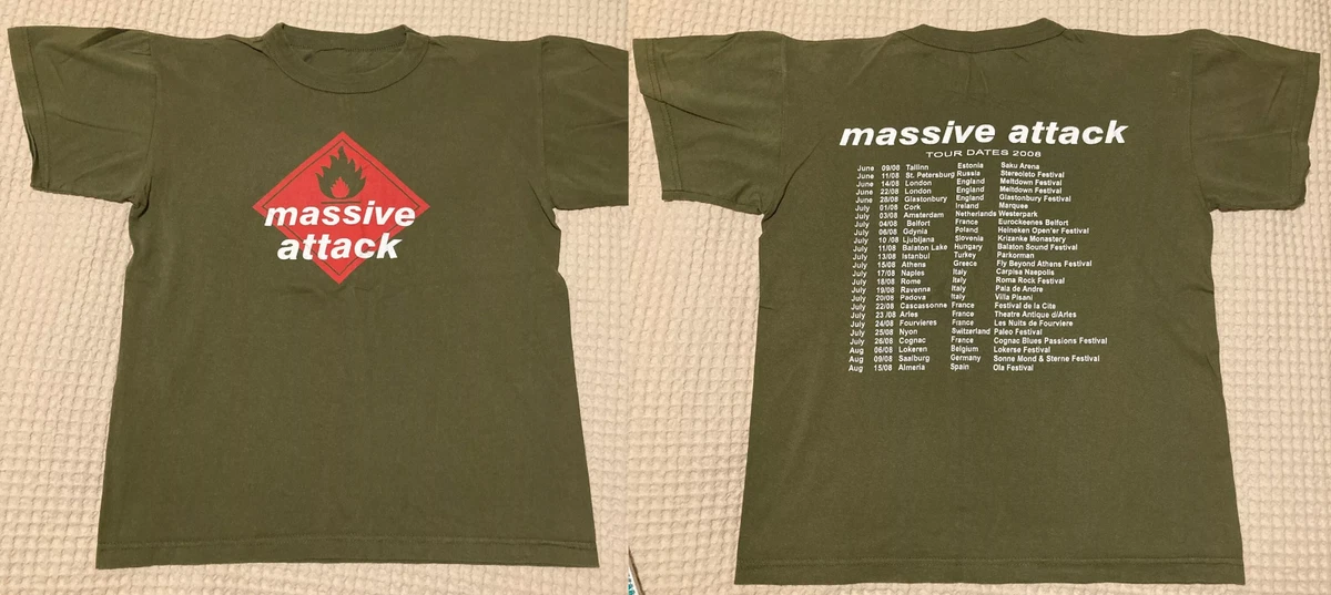 Massive Attack 2008 Tour BAND Gift For Fan S to 5XL Green T-shirt
