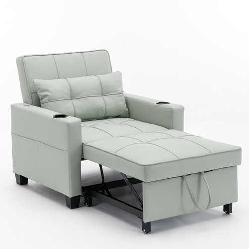 Futon Chair Bed Convertible Chair 3-in-1 Pull Out Sleeper Chair Beds with USB Po