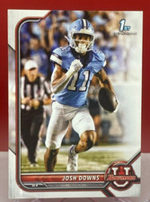 2021-22 Topps Bowman University Football Josh Downs #50 BASE 1st Bowman