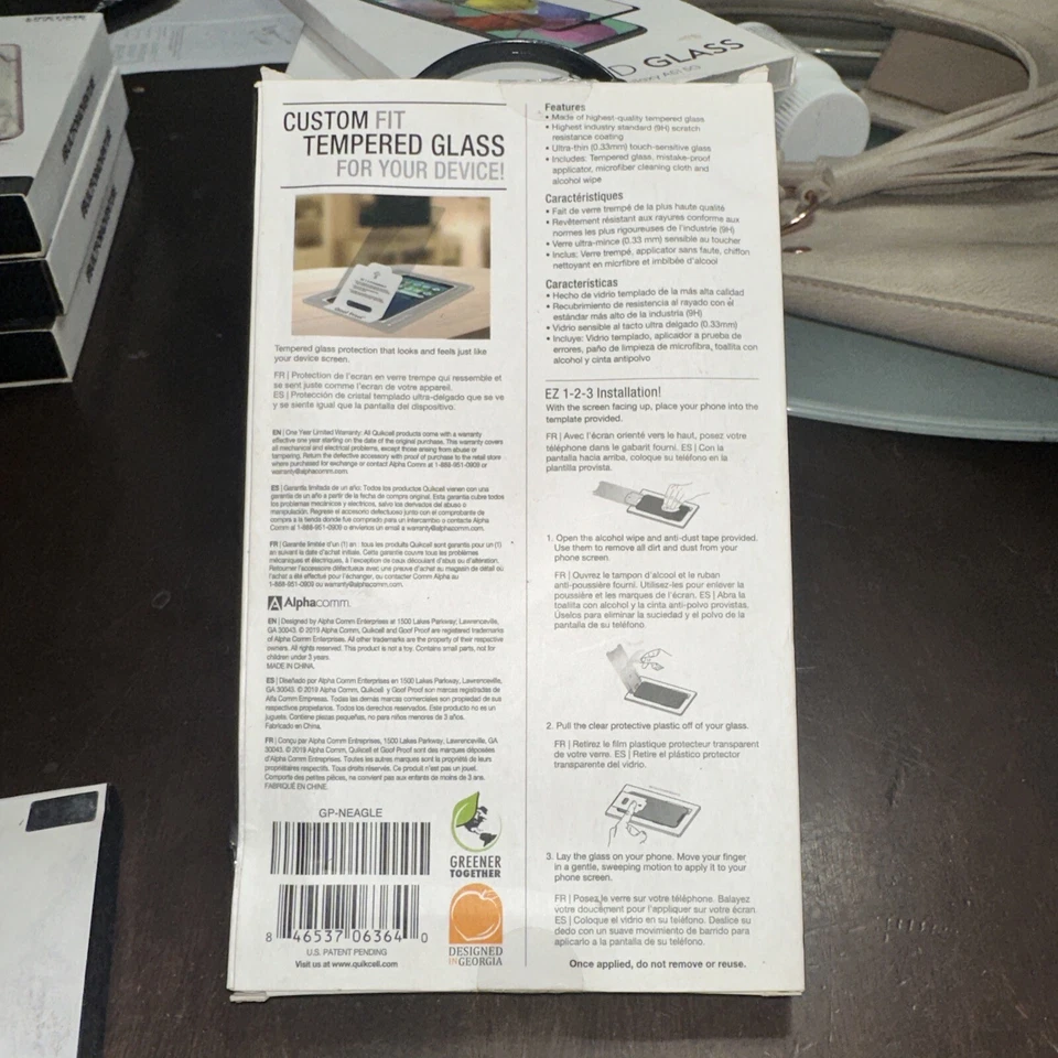 Protector de pantalla de vidrio templado QUICKCELL Nokia 3.1 C nuevo en caja Foto 2 de 2